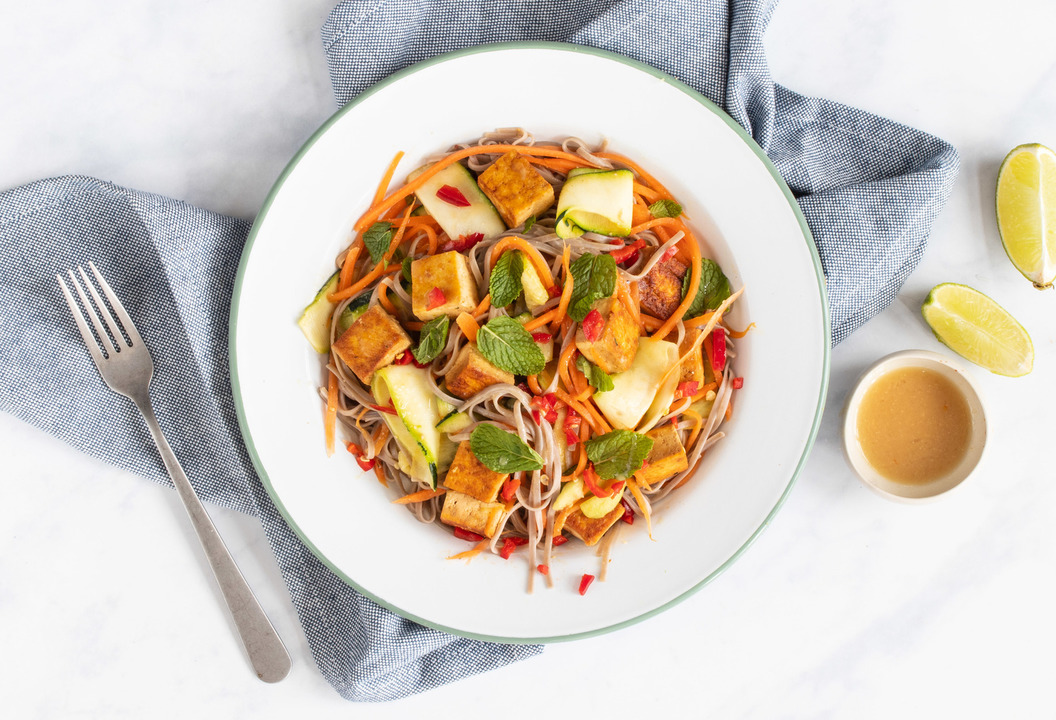 Healthy Vegan recipe Californianstyle tofu buckwheat noodles