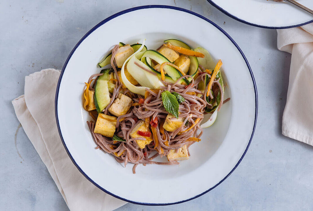 Healthy Vegan recipe Californianstyle tofu buckwheat noodles